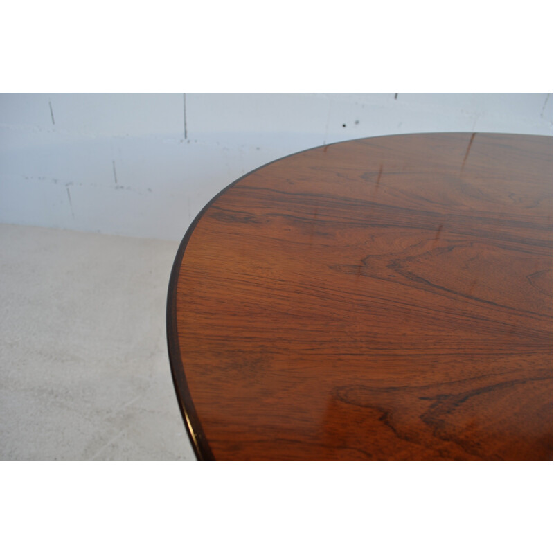 Oval dining table in rosewood, Florence KNOLL - 1970s