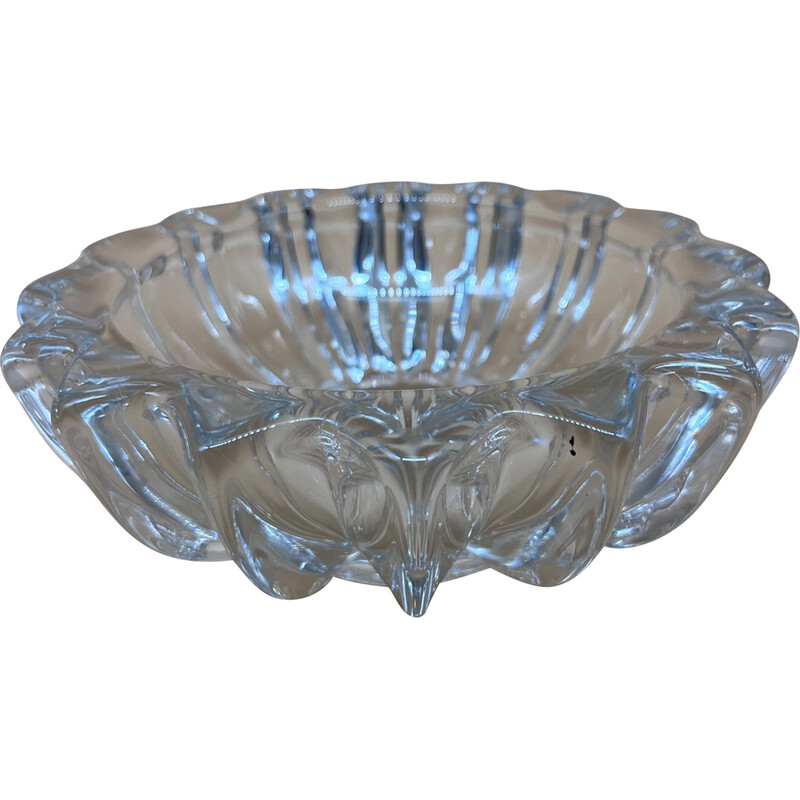Vintage crystal ashtray by Pierre D'Avesn, 1950