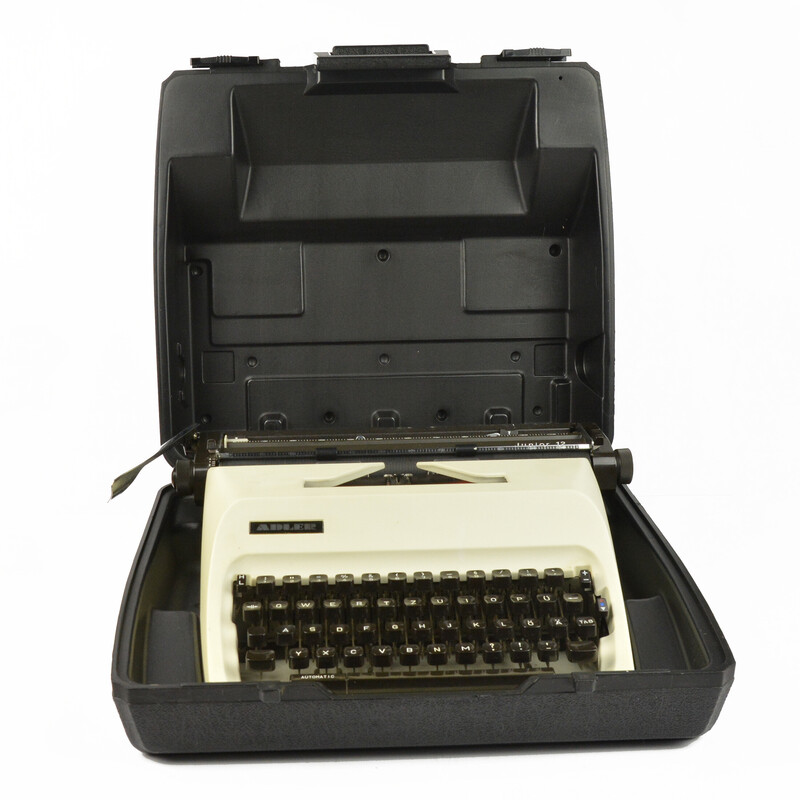 Máquina de escrever Vintage Adler junior 12, Japão 1980