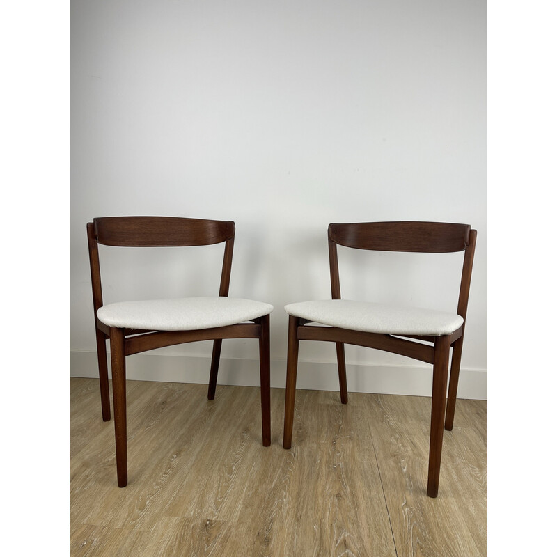 Pair of vintage chairs model 206 in teak, Denmark