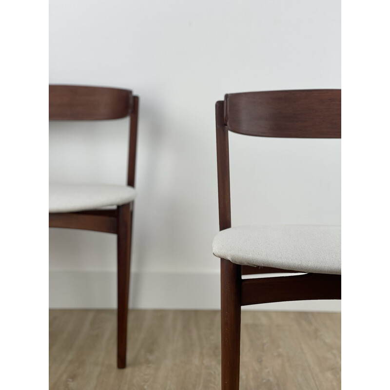 Par de cadeiras de teca vintage modelo 206, Dinamarca