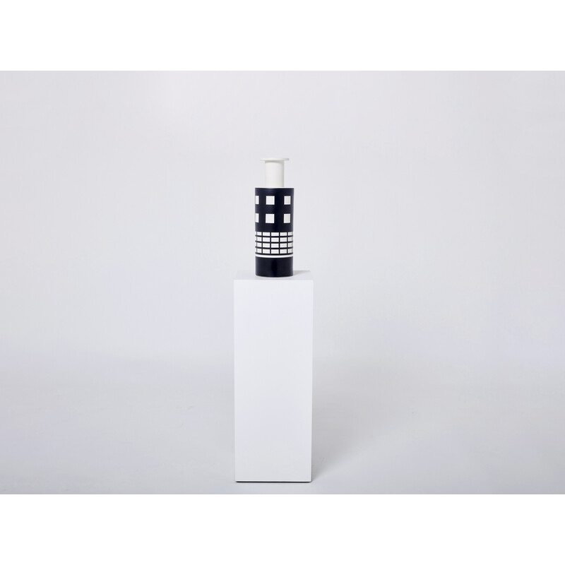 Vase vintage en céramique par Ettore Sottsass pour Bitossi Montelupo, 1980