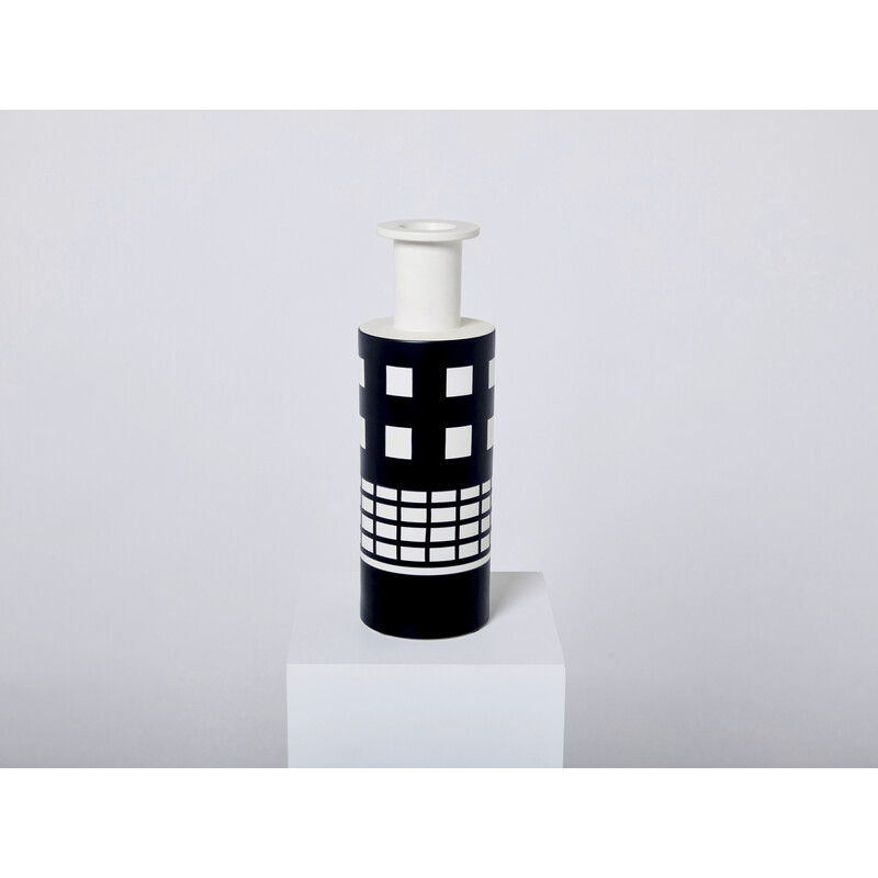 Vaso de cerâmica vintage de Ettore Sottsass para Bitossi Montelupo, década de 1980