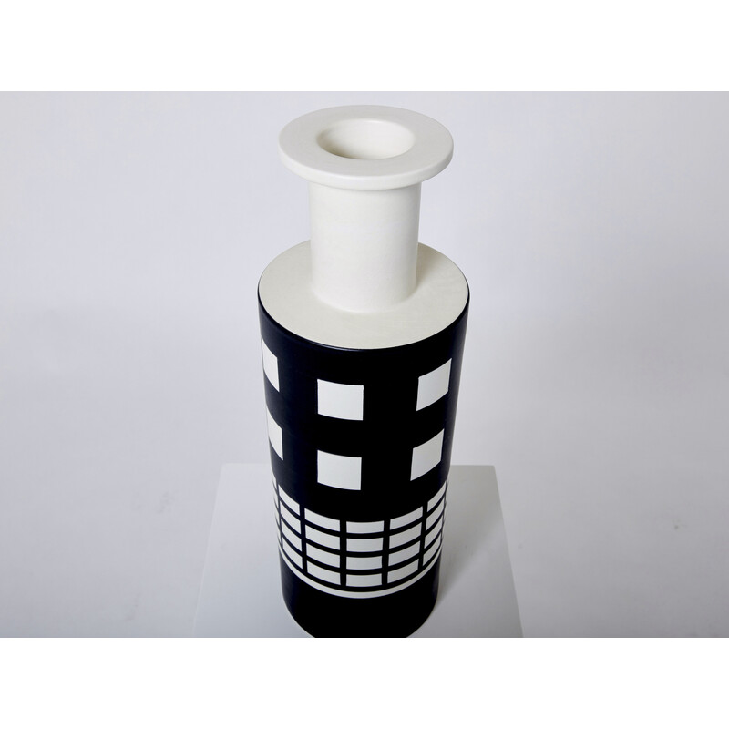 Vaso de cerâmica vintage de Ettore Sottsass para Bitossi Montelupo, década de 1980