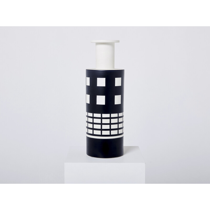 Vintage ceramic vase by Ettore Sottsass for Bitossi Montelupo, 1980s