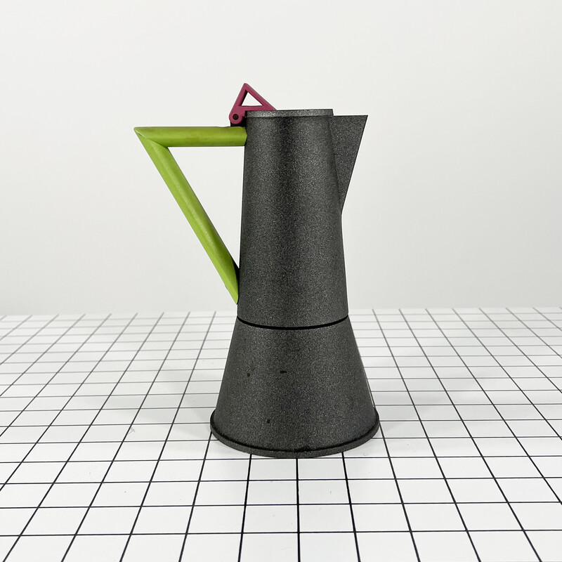 Cafetera vintage de aluminio "Accademia" de Ettore Sottsass para Lagostina, años 80