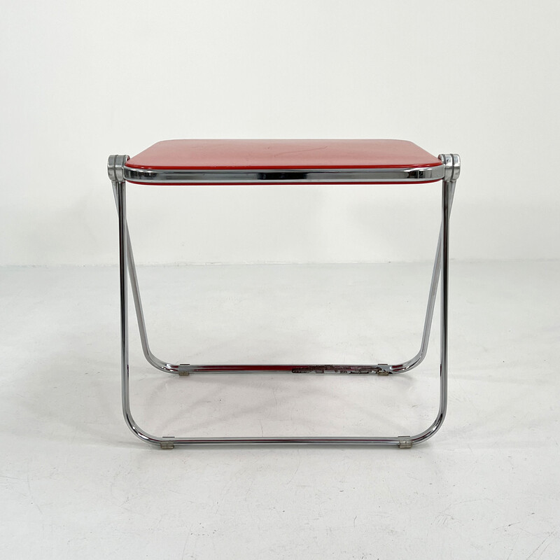 Bureau pliant vintage en perspex et acier par Giancarlo Piretti pour Anonima Castelli, 1970