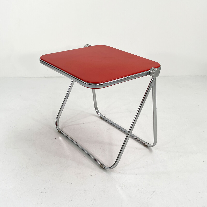 Vintage perspex and steel folding desk by Giancarlo Piretti for Anonima Castelli, 1970s