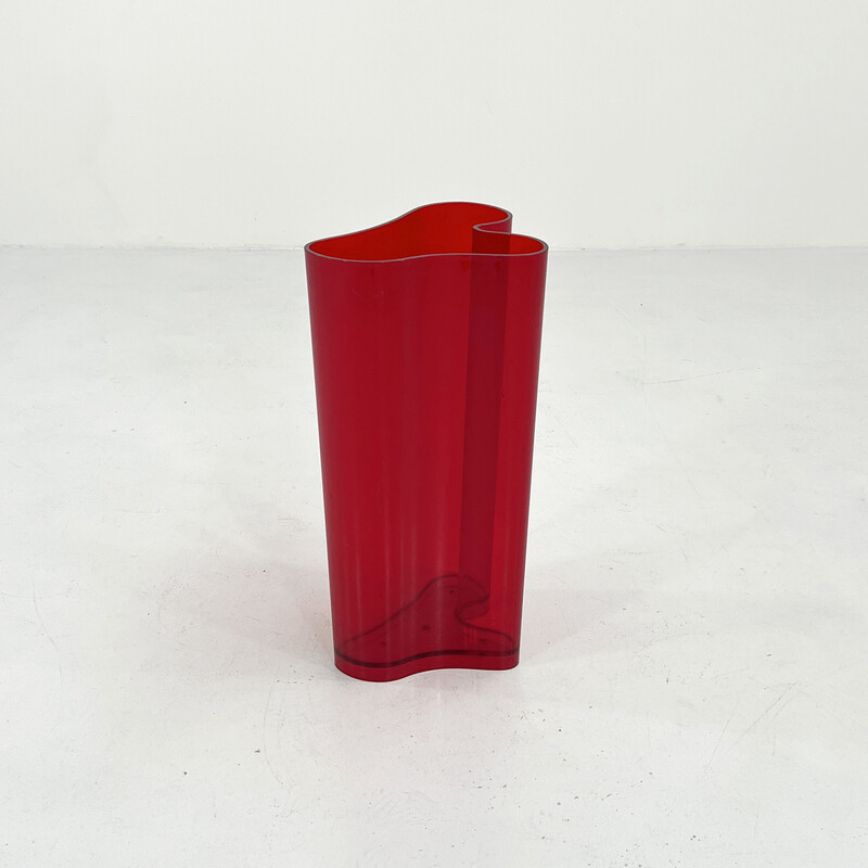 Porte-parapluies vintage Nuvola en lucite rouge pour Guzzini, 1990