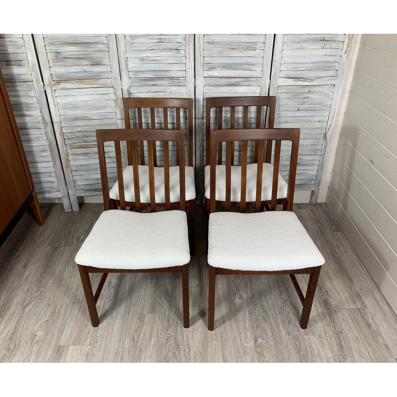 Set of 4 vintage teak chairs by K. Ekselius for Jo Carlson Zetland, 1960s