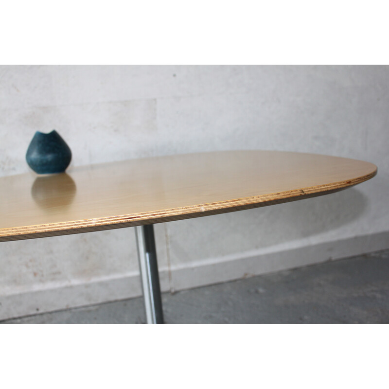 Vintage plywood coffee table by Jacobsen, Hein and Mathsson for Fritz Hansen