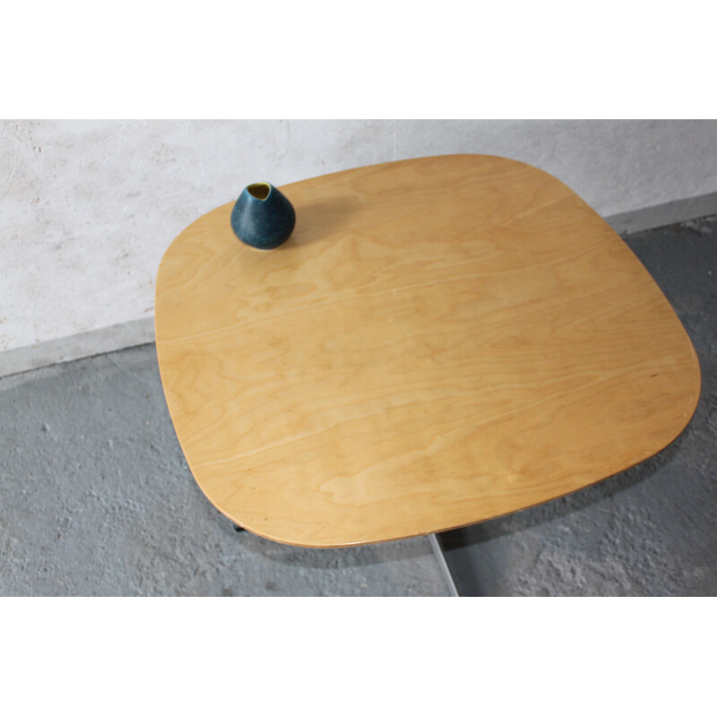 Vintage plywood coffee table by Jacobsen, Hein and Mathsson for Fritz Hansen
