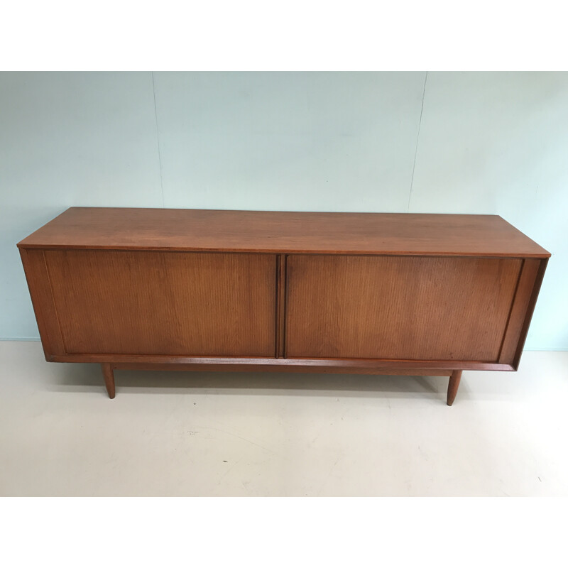 Tambour sliding door sideboard - 1960s