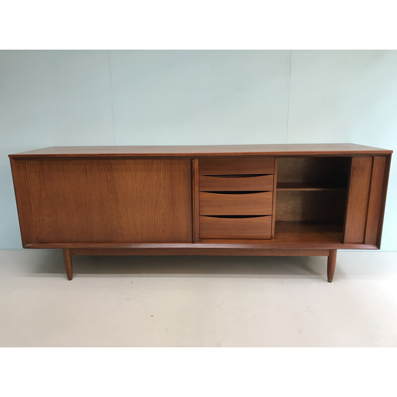 Tambour sliding door sideboard - 1960s