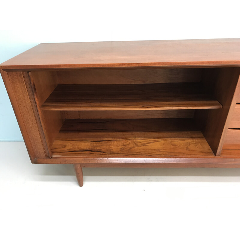 Tambour sliding door sideboard - 1960s