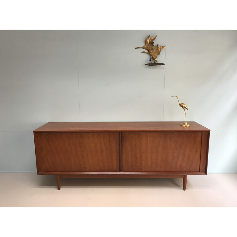 Tambour sliding door sideboard - 1960s