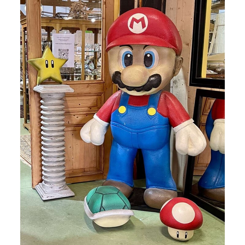 Mario Bros 160cm e accessori vintage in polistirolo, 2000