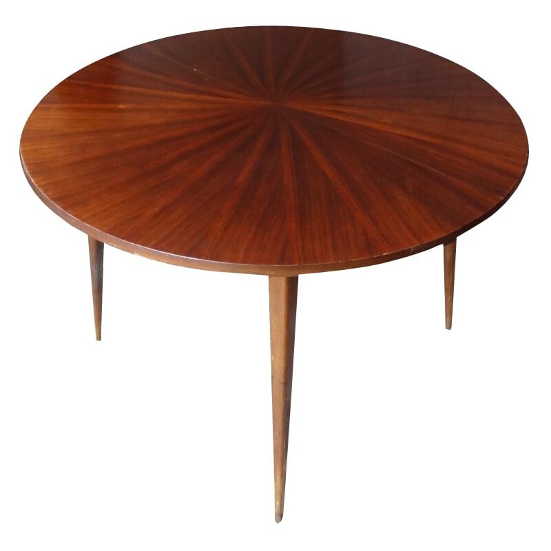 Italian round table in rosewood - 1950s