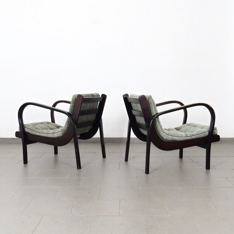 Paar vintage fauteuils van Karel Koželka voor Interier Praha