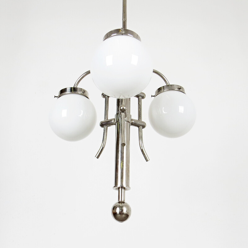 Vintage Chrom bauhaus pendant lamp