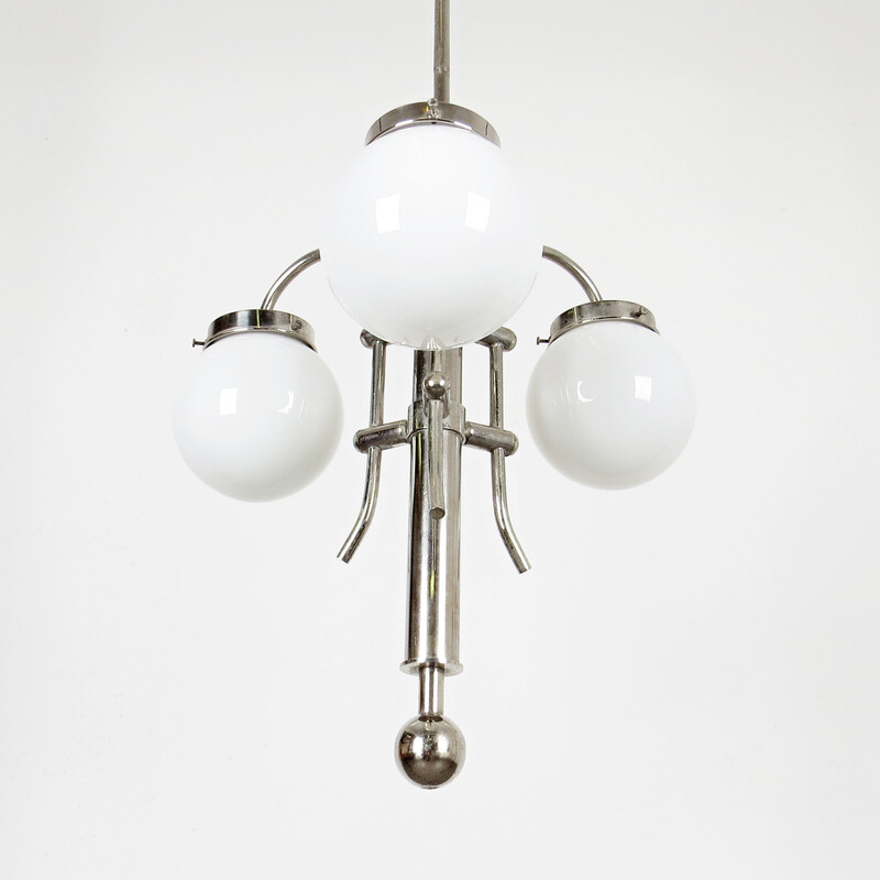 Vintage chromen bauhaus hanglamp