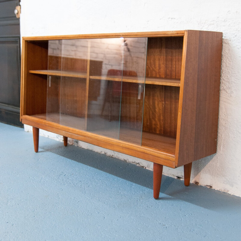 Vinbtage glass door bookcase - 1960s