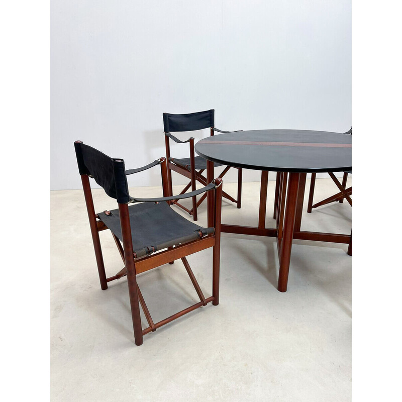 Mid-century folding dining set by Hyllinge Møble, Denmark 1970s