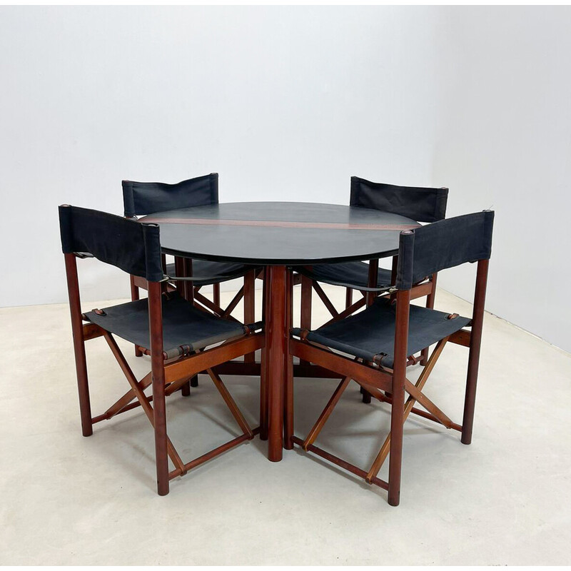 Mid-century folding dining set by Hyllinge Møble, Denmark 1970s