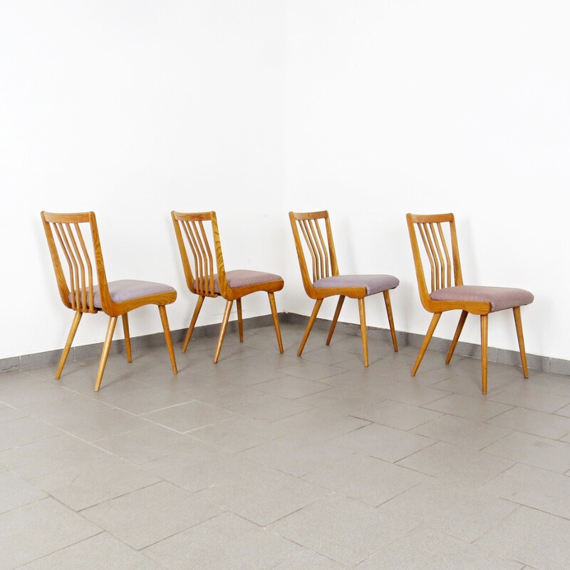 Conjunto de 4 cadeiras vintage de Krásná Jizba Uluv