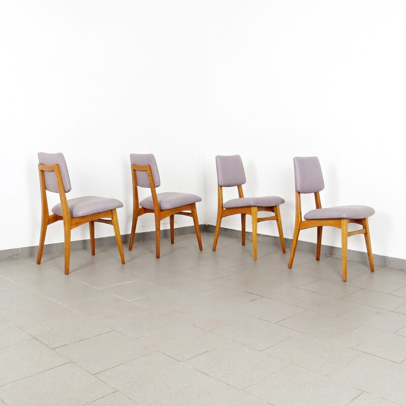 Conjunto de 4 cadeiras de jantar vintage de Krásná jizba Uluv