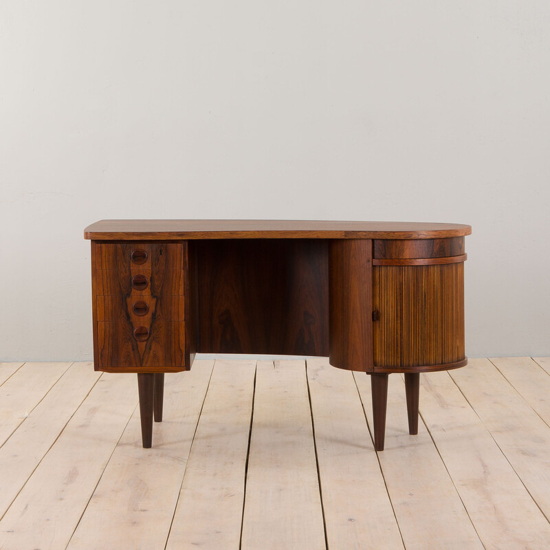 Mid-century Danish desk in rosewood with bar compartment by Kai Kristiansen, 1950s