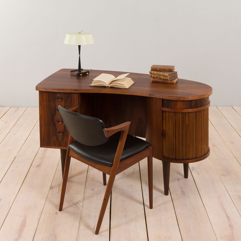 Mid-century Danish desk in rosewood with bar compartment by Kai Kristiansen, 1950s