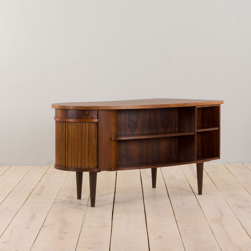 Dänischer Schreibtisch aus der Mitte des Jahrhunderts aus Palisanderholz mit Barfach von Kai Kristiansen, 1950er Jahre