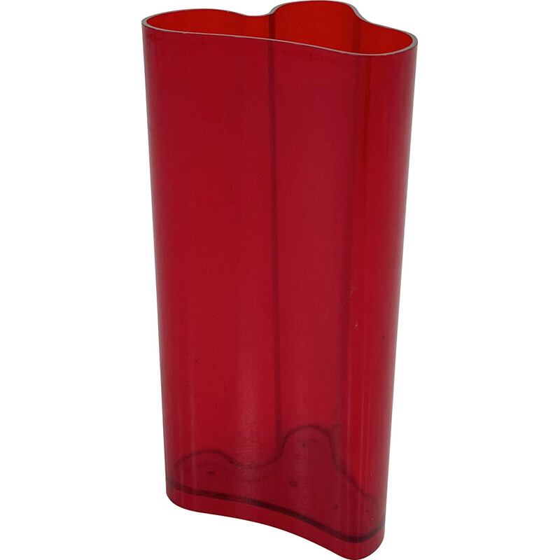 Vintage Nuvola umbrella stand in red lucite for Guzzini, 1990s