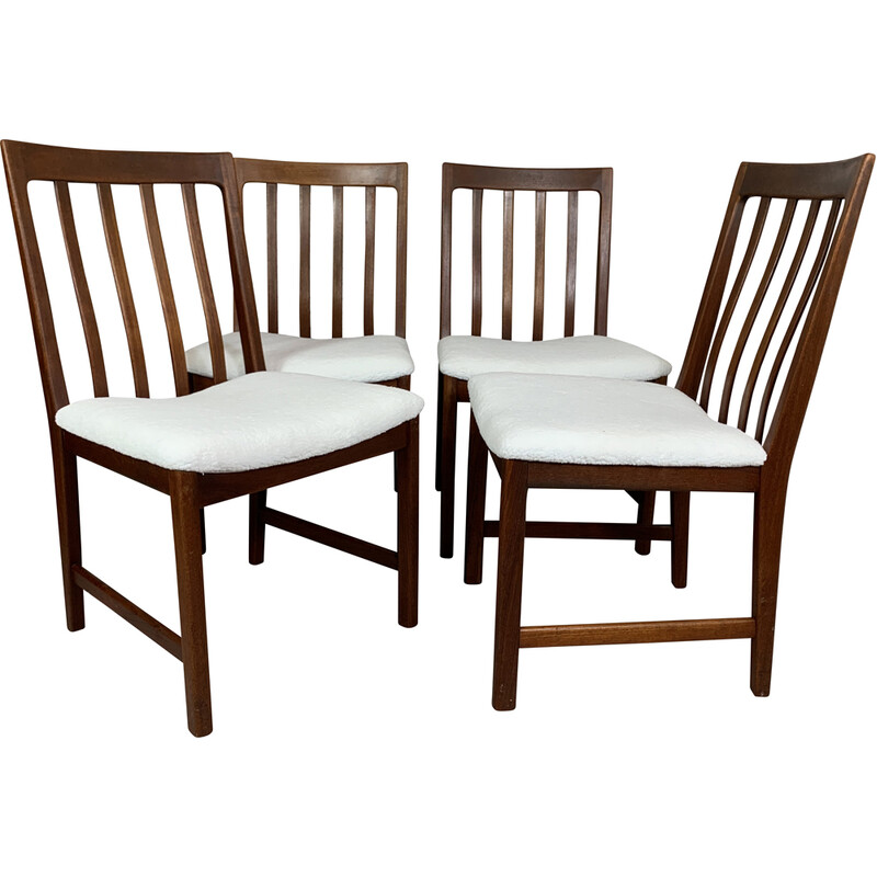 Set di 4 sedie vintage in teak di K. Ekselius per Jo Carlson Zetland, 1960