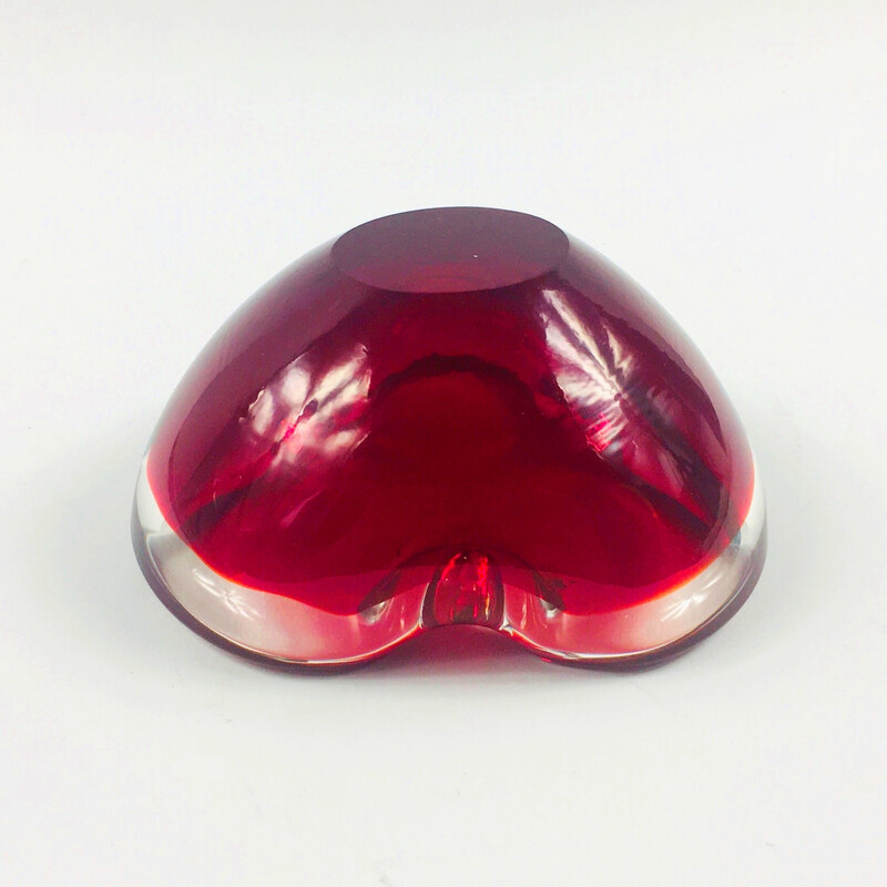 Mid-century Sommerso Murano glass bowl by Flavio Poli, Italy 1960s