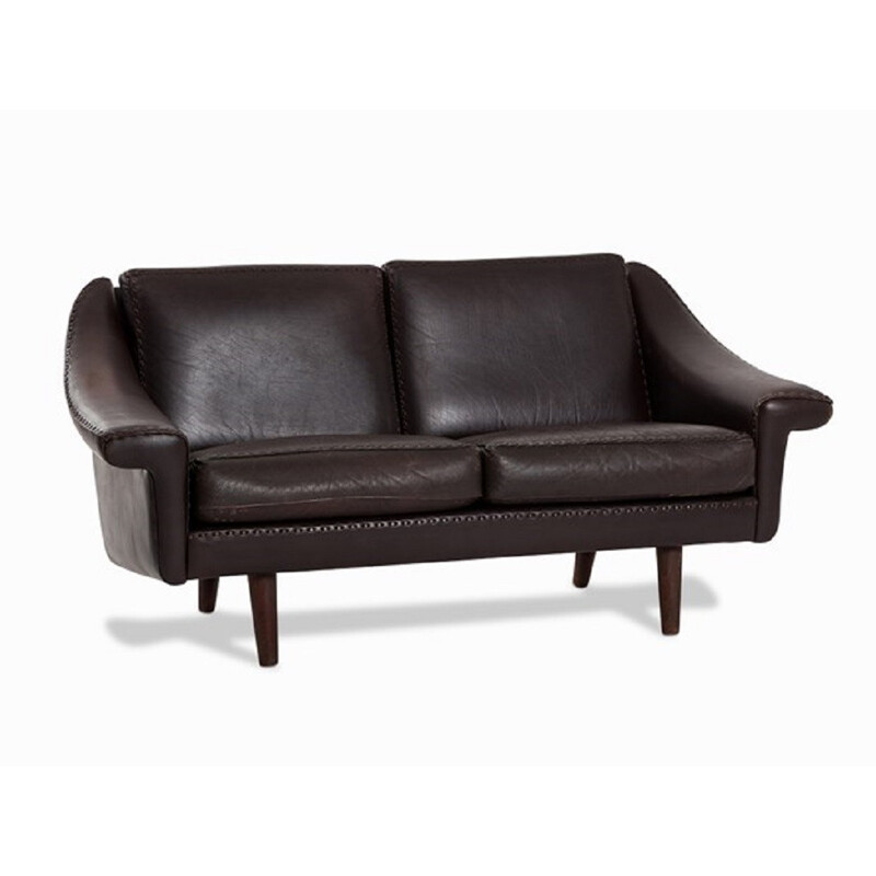 "Matador" Leather Sofa by Aage Christiansen for Erhardsen & Andersen - 1960s