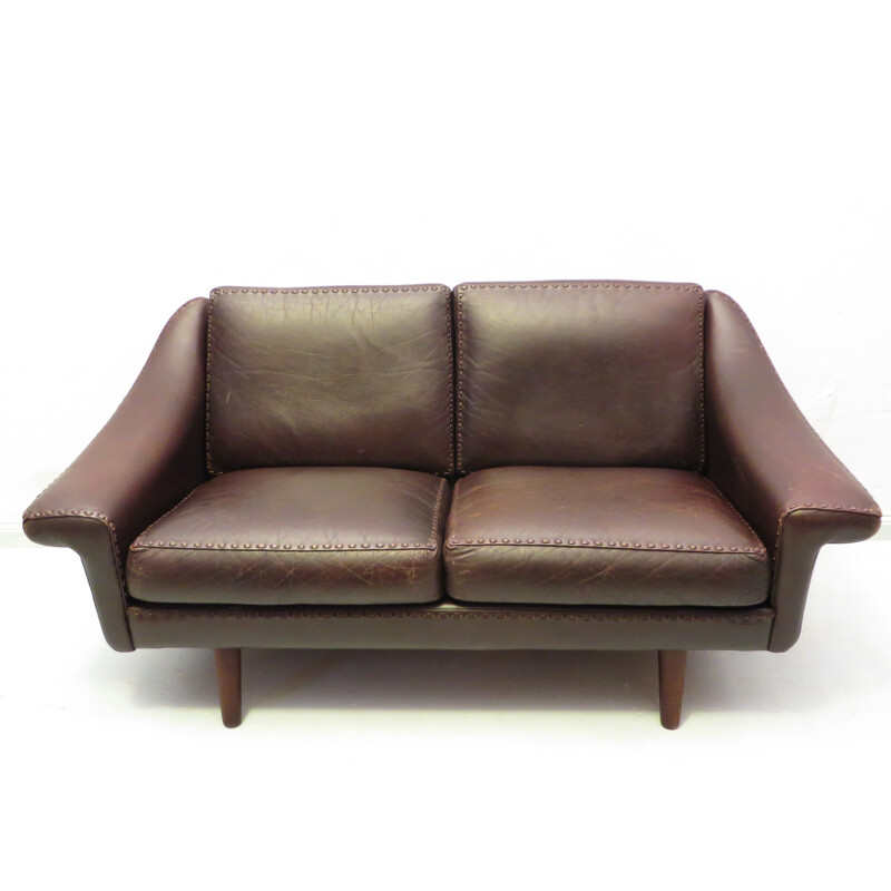 "Matador" Leather Sofa by Aage Christiansen for Erhardsen & Andersen - 1960s