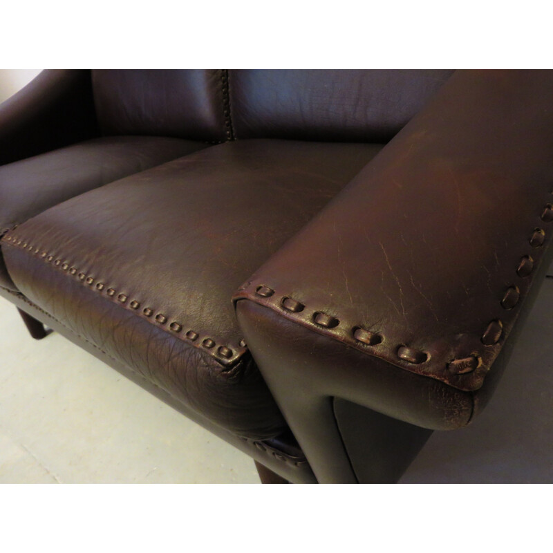 "Matador" Leather Sofa by Aage Christiansen for Erhardsen & Andersen - 1960s