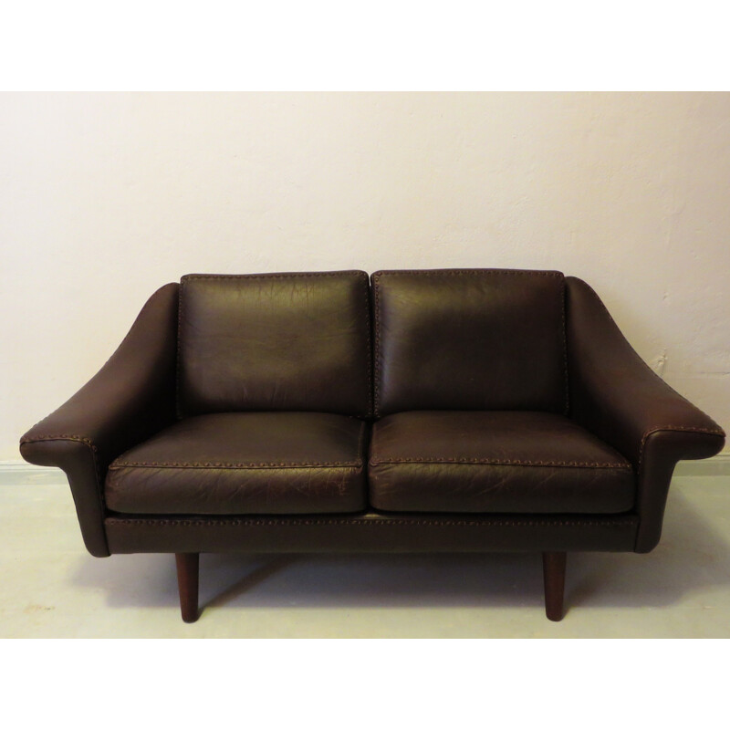 "Matador" Leather Sofa by Aage Christiansen for Erhardsen & Andersen - 1960s