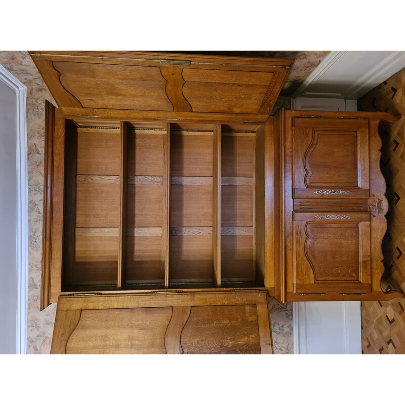 Credenza vintage in legno di quercia, 1950-1960