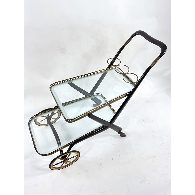 Mid-century serving bar trolley by Cesare Lacca, Italy 1950s