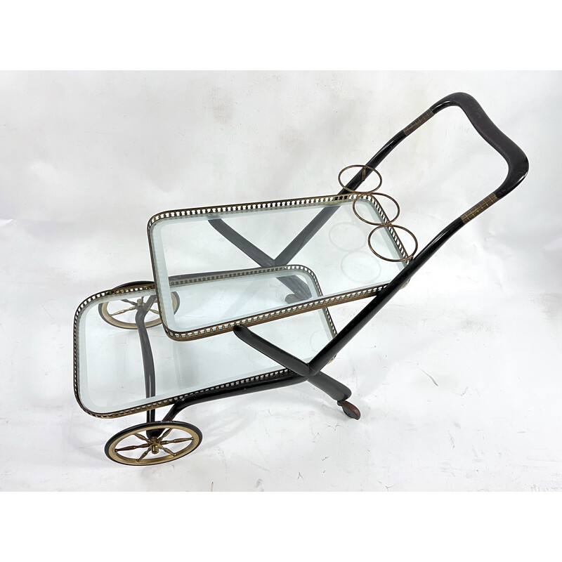 Mid-century serving bar trolley by Cesare Lacca, Italy 1950s