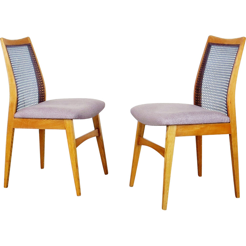 Set of 6 vintage dining chairs by Ton