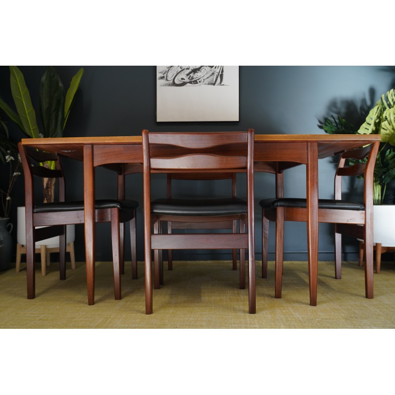 Mid century dining set by A and Fh