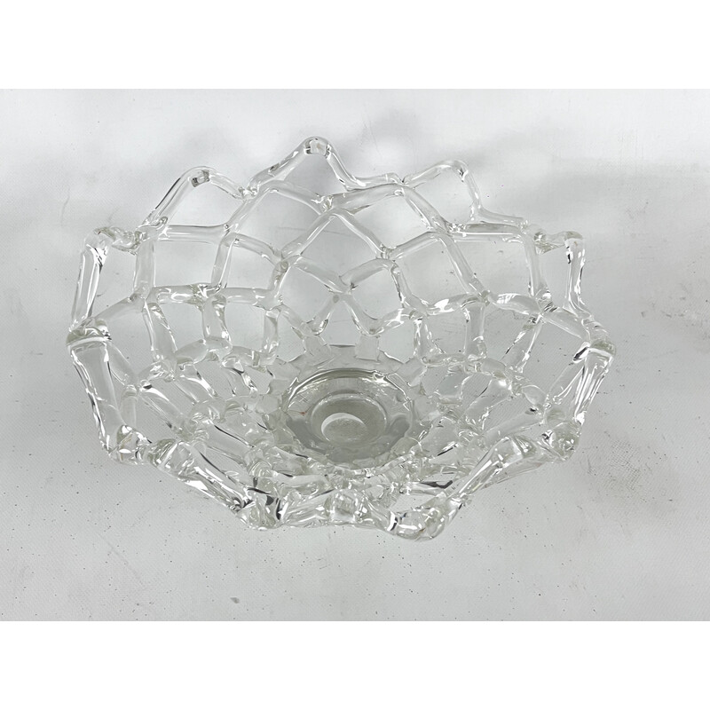 Vintage Art Deco Murano Intreccio glass centerpiece by Barovier e Toso, Italy 1940s