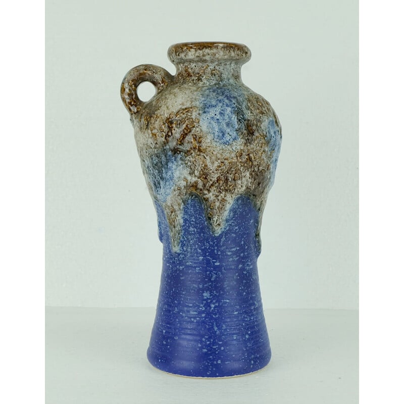 White and blue vase by Dumler et Breiden - 1960s