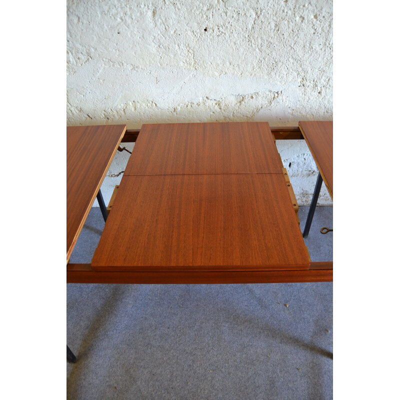 Vintage mahogany Minvielle dining table, ARP - 1950s