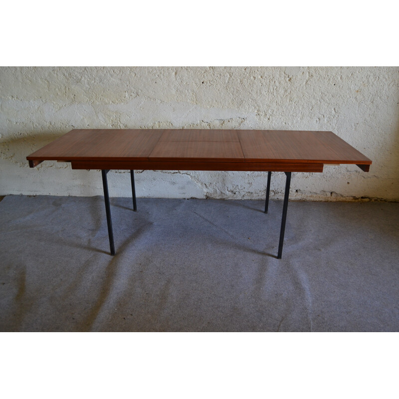 Vintage mahogany Minvielle dining table, ARP - 1950s