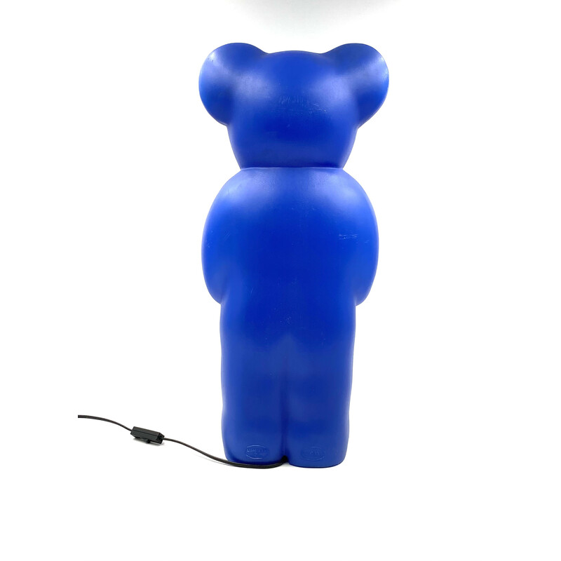 Vintage postmodern blue bear lamp by Heinz Klein for Elmar Flötotto, Germany 1990s